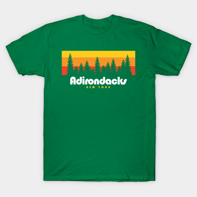 Adirondacks New York T-Shirt by PodDesignShop